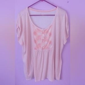 Women's Cream Button-Front Top